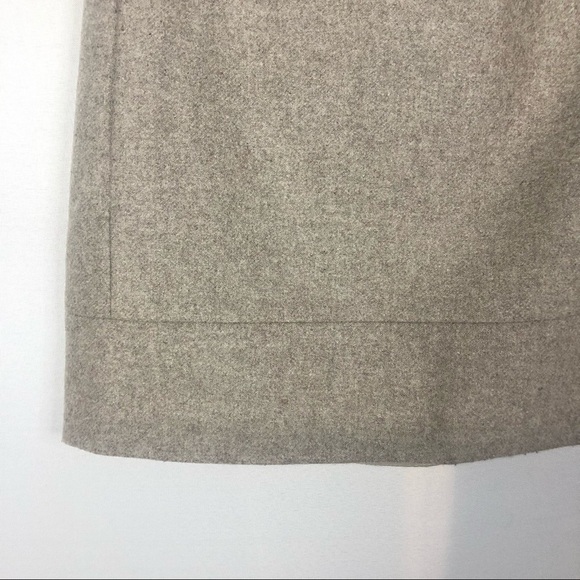 J. Crew Factory Light Brown Tan Double Serge Mini Wool Skirt 2 - Picture 3 of 4